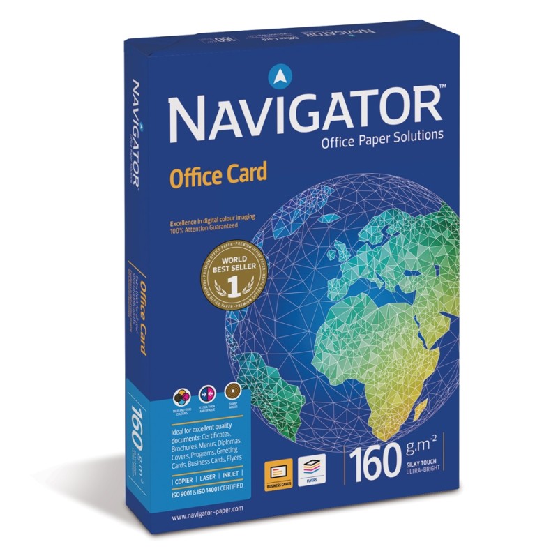 Επαγγελματικό Χαρτί Εκτύπωσης Navigator (Office Card) A4 160g/m² 250 Φύλλα (NVG330968) Επαγγελματικό Χαρτί Εκτύπωσης Navigator (Office Card) A4 160g/m² 250 Φύλλα (NVG330968)