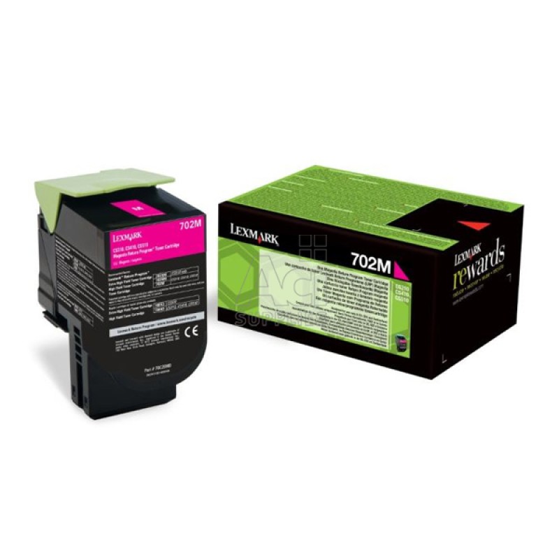 LEXMARK CS310/410/510 MAGENTA TONER CRTR SC (702M) RETURN 1k (70C20M0) (LEX70C20M0) LEXMARK CS310/410/510 MAGENTA TONER CRTR SC (702M) RETURN 1k (70C20M0) (LEX70C20M0)