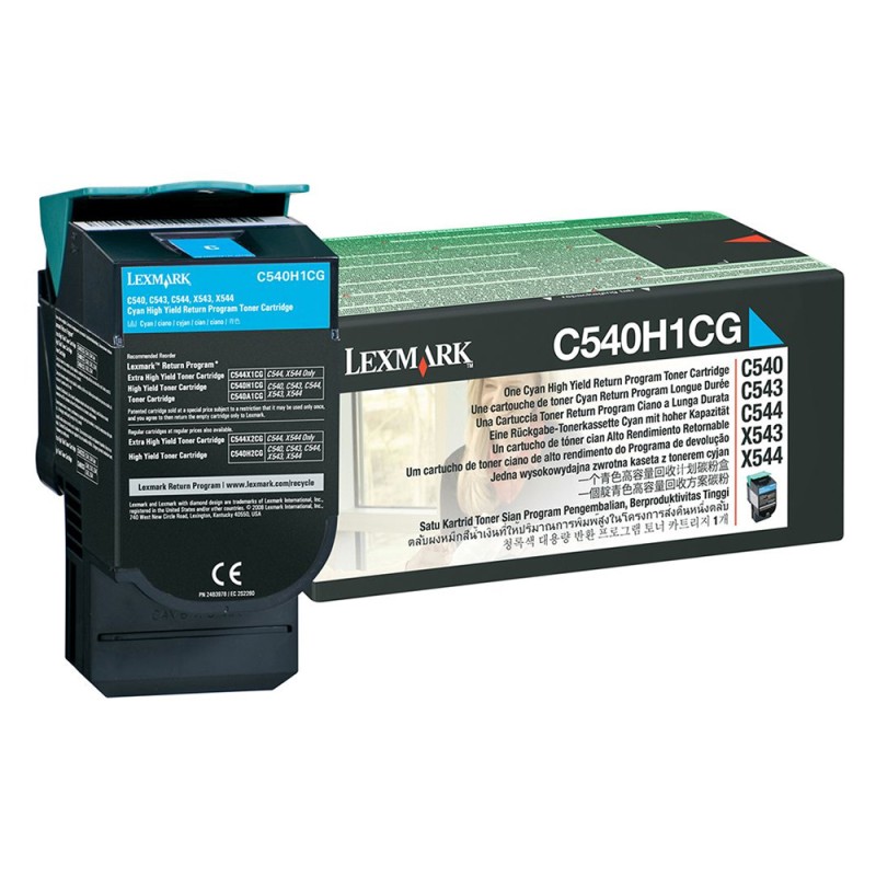 LEXMARK C54x/X543 HC CYAN TNR (2k) (C540H1C) (LEXC540H1C) LEXMARK C54x/X543 HC CYAN TNR (2k) (C540H1C) (LEXC540H1C)