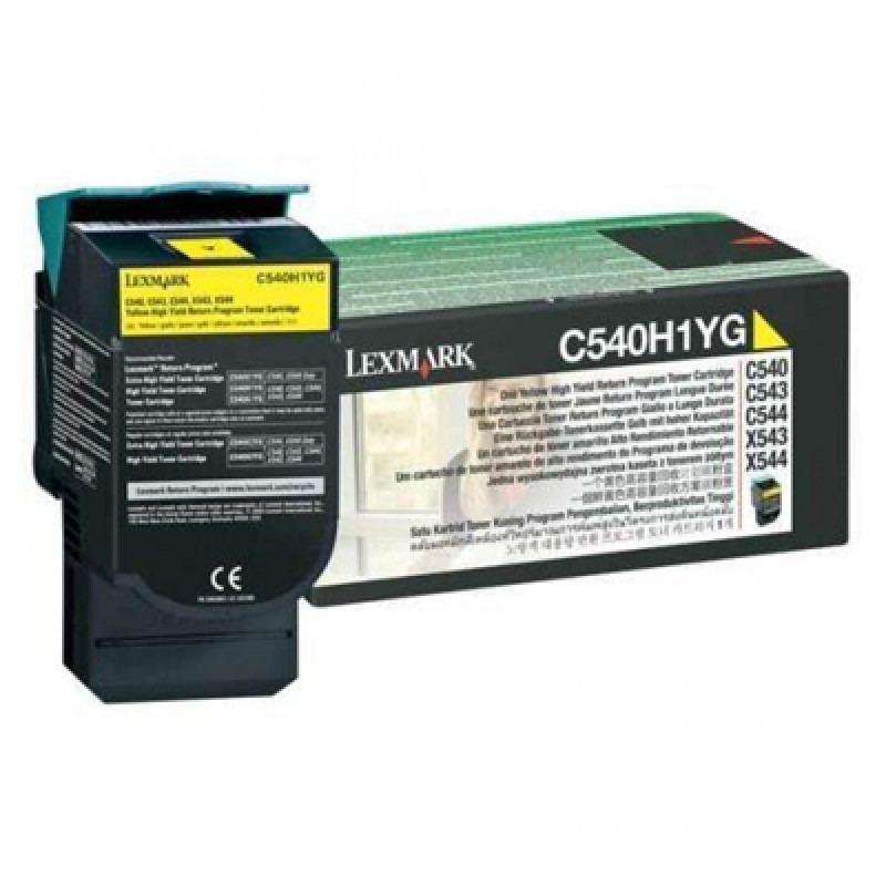 LEXMARK C54x/X543 HC YELLOW TNR (2k) (C540H1Y) (LEXC540H1Y) LEXMARK C54x/X543 HC YELLOW TNR (2k) (C540H1Y) (LEXC540H1Y)