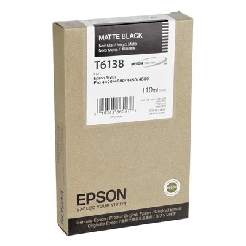 Epson Μελάνι Inkjet T6138 Matte Black (C13T613800) (EPST613800) Epson Μελάνι Inkjet T6138 Matte Black (C13T613800) (EPST613800)
