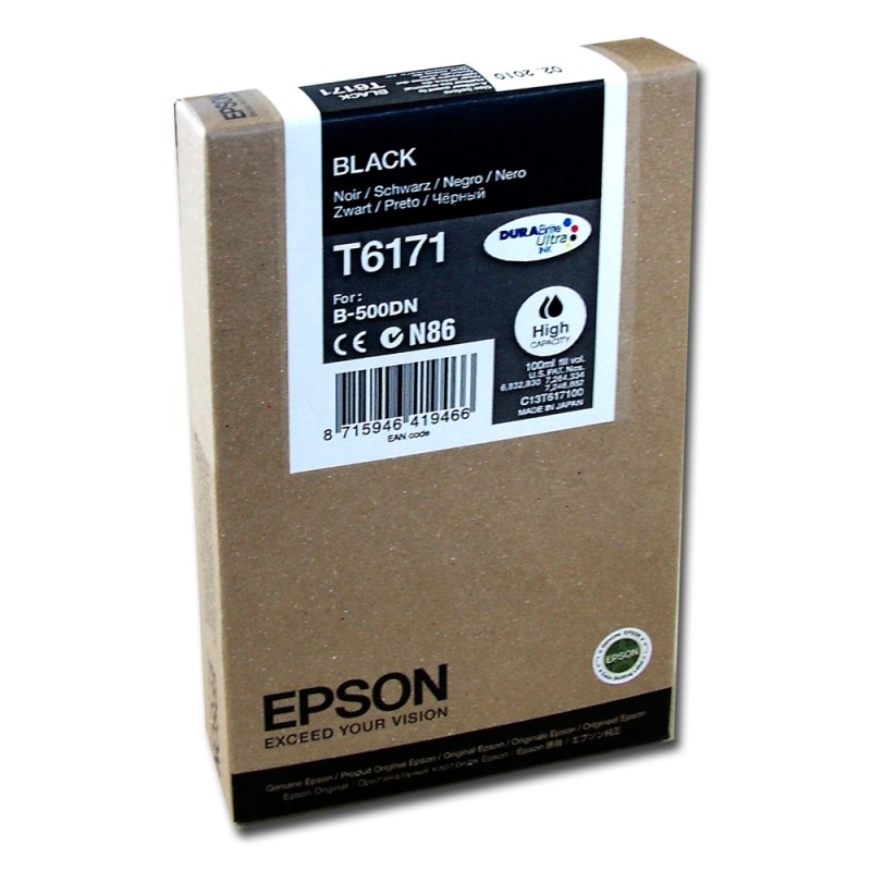 Epson Μελάνι Inkjet T6171 High Capacity Black (C13T617100) (EPST617100) Epson Μελάνι Inkjet T6171 High Capacity Black (C13T617100) (EPST617100)