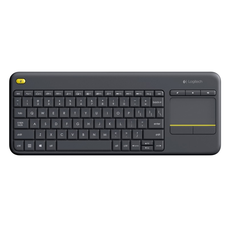 Logitech K400 Plus Ασύρματο Πληκτρολόγιο με Touchpad Αγγλικό US Black (920-007145) (LOGK400) Logitech K400 Plus Ασύρματο Πληκτρολόγιο με Touchpad Αγγλικό US Black (920-007145) (LOGK400)