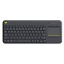 Logitech K400 Plus Ασύρματο Πληκτρολόγιο με Touchpad Αγγλικό US Black (920-007145) (LOGK400)