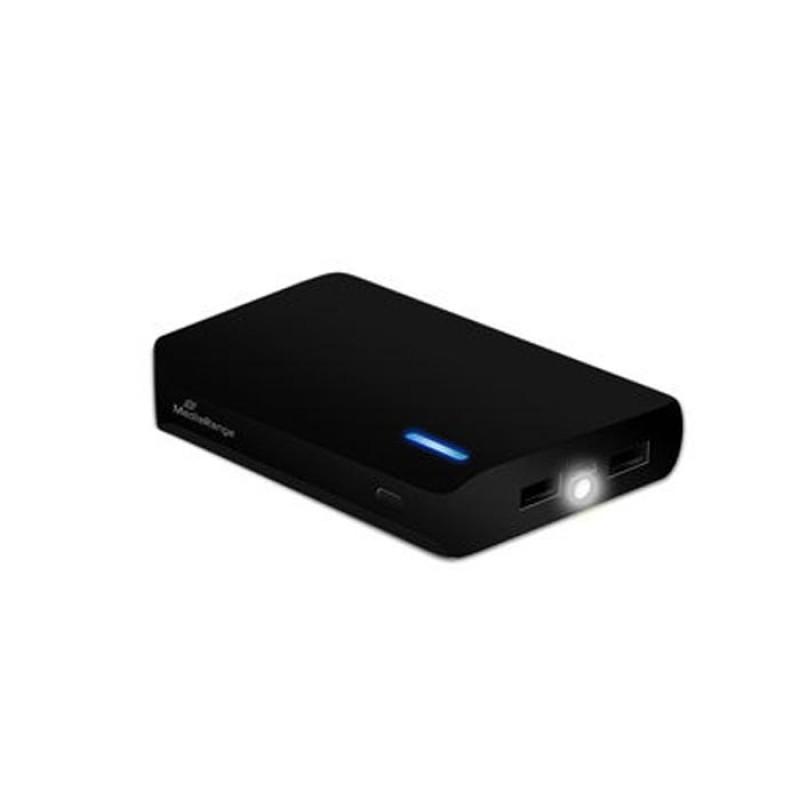 MediaRange Mobile Power Bank 8.800mAh with Dual USB Output and built-in torch (MR752) MediaRange Mobile Power Bank 8.800mAh with Dual USB Output and built-in torch (MR752)