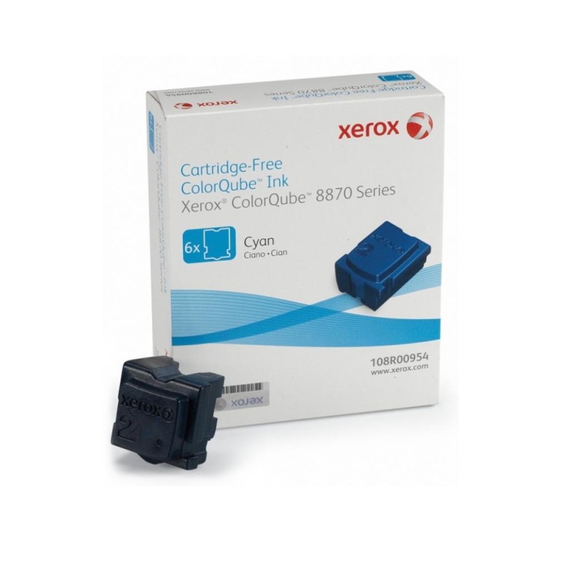 XEROX COLORQUBE 8870 CYAN SOLID INK (6pk, 17.3k) (108R00954) (XER108R00954) XEROX COLORQUBE 8870 CYAN SOLID INK (6pk, 17.3k) (108R00954) (XER108R00954)