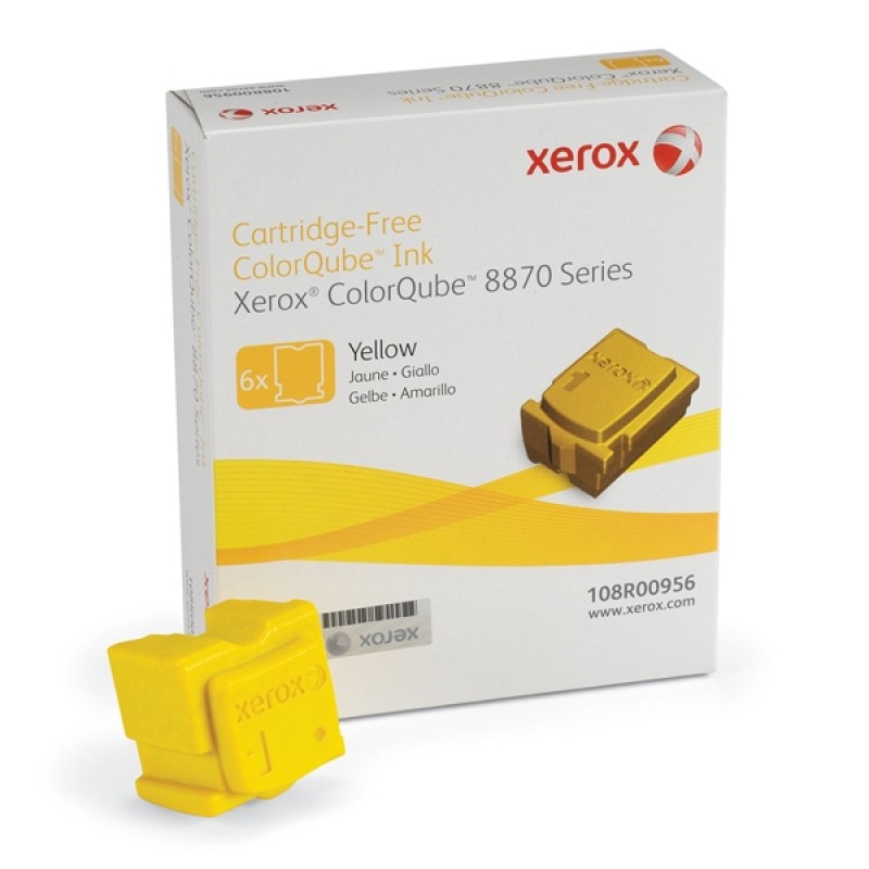 XEROX COLORQUBE 8870 YELLOW SOLID INK (6pk, 17.3k) (108R00956) (XER108R00956) XEROX COLORQUBE 8870 YELLOW SOLID INK (6pk, 17.3k) (108R00956) (XER108R00956)