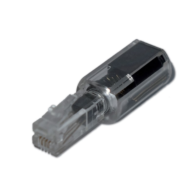 MediaRange Anti-Twist Adaptor for Telephones with plug-in Handset Black/Transparent (MRCS305) MediaRange Anti-Twist Adaptor for Telephones with plug-in Handset Black/Transparent (MRCS305)