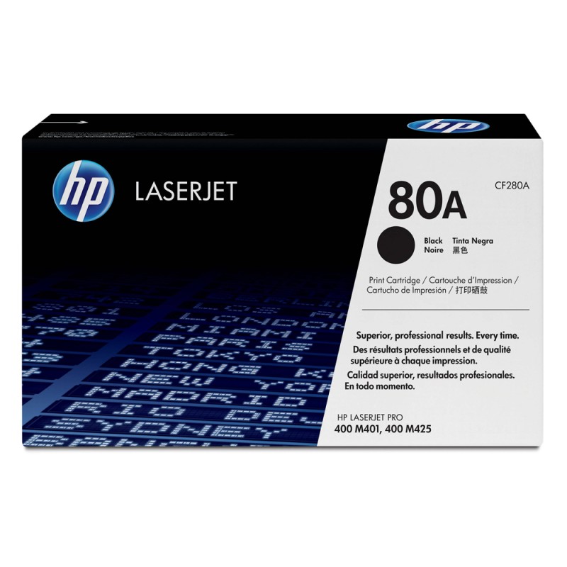 HP 80A LaserJet Black Toner (2.7k) (CF280A) (HPCF280A) HP 80A LaserJet Black Toner (2.7k) (CF280A) (HPCF280A)