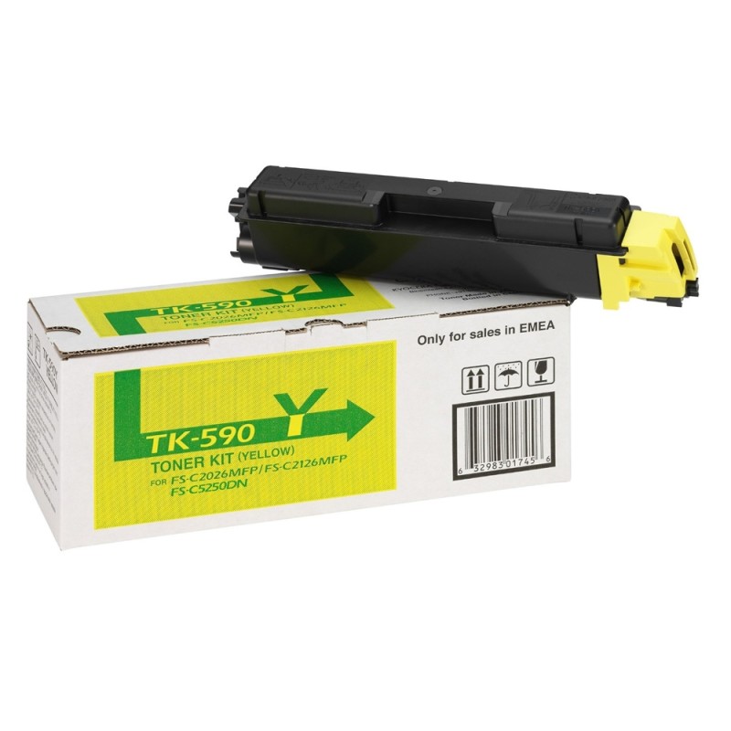 KYOCERA FS-C2026MFP ECOSYS P6026CDN/M6026CDN/M6526CDN/M6026CIDN/M6526CIDN YELLOW TONER (5k) (TK-590Y) (KYOTK590Y) KYOCERA FS-C2026MFP ECOSYS P6026CDN/M6026CDN/M6526CDN/M6026CIDN/M6526CIDN YELLOW TONER (5k) (TK-590Y) (KYOTK590Y)