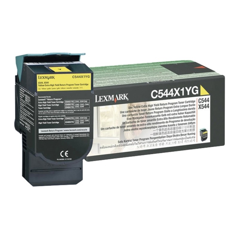 LEXMARK C544/X544 HC YELLOW TNR (4k) (C544X1Y) (LEXC544X1Y) LEXMARK C544/X544 HC YELLOW TNR (4k) (C544X1Y) (LEXC544X1Y)