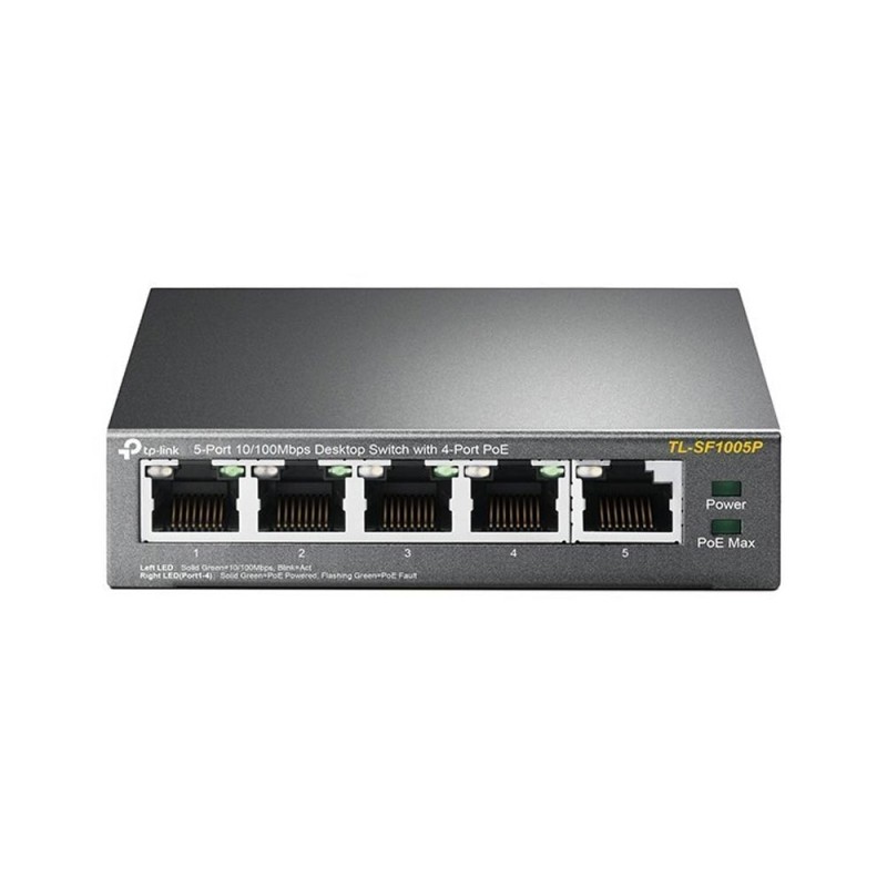 TP-LINK Switch V12 10/100 Mbps 5 Ports (TL-SF1005P) (TPTL-SF1005P) TP-LINK Switch V12 10/100 Mbps 5 Ports (TL-SF1005P) (TPTL-SF1005P)