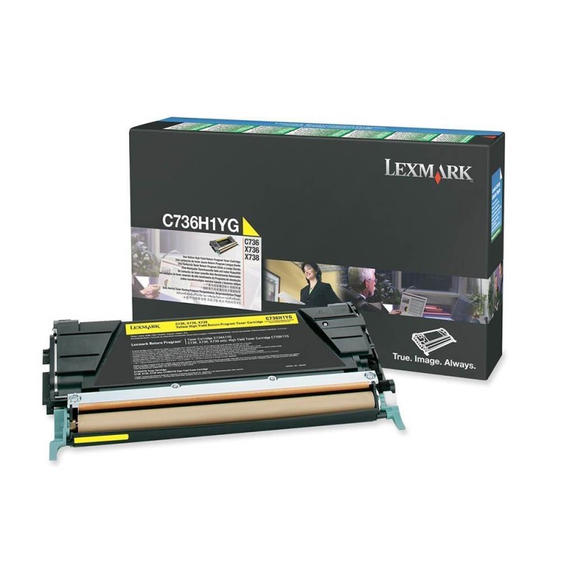LEXMARK C73x/X73x YELLOW TONER (10k) (C736H1Y) (LEXC736H1Y) LEXMARK C73x/X73x YELLOW TONER (10k) (C736H1Y) (LEXC736H1Y)