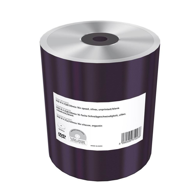 MediaRange DVD-R 4.7GB|120min 16x speed, silver, unprinted/blank, Shrink 100 (MR422) MediaRange DVD-R 4.7GB|120min 16x speed, silver, unprinted/blank, Shrink 100 (MR422)