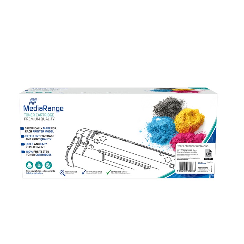 Toner MEDIARANGE Συμβατό για Εκτυπωτές HP (Black) (CC530A/304A/CE410X/305A/CF380X/312A) (MRHPTCC530A) Toner MEDIARANGE Συμβατό για Εκτυπωτές HP (Black) (CC530A/304A/CE410X/305A/CF380X/312A) (MRHPTCC530A)
