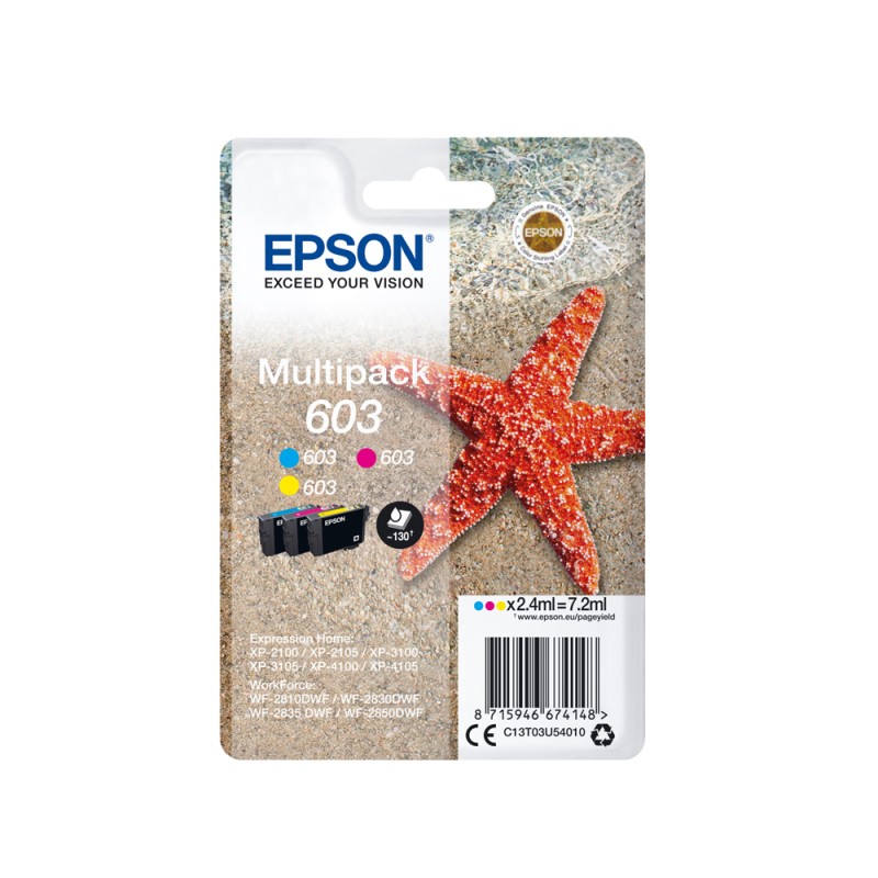 Epson Μελάνι Inkjet 603 Multipack 3-color (C13T03U54010) (EPST03U540) Epson Μελάνι Inkjet 603 Multipack 3-color (C13T03U54010) (EPST03U540)