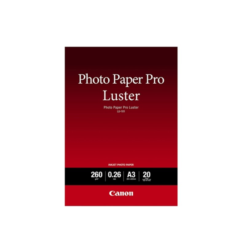Canon Φωτογραφικό Χαρτί Pro Luster A3+ 260 g/m² 20 Φύλλα (6211B008) (CAN-LU101-A3PLUS)