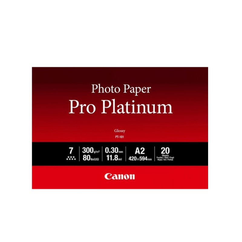 Canon Φωτογραφικό Χαρτί Pro Platinum A2 Glossy 20 Φύλλα (2768B067) (CAN-PT101A2) Canon Φωτογραφικό Χαρτί Pro Platinum A2 Glossy 20 Φύλλα (2768B067) (CAN-PT101A2)
