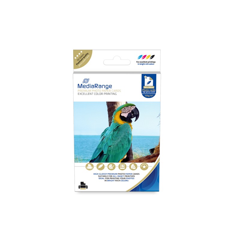 Φωτογραφικές Κάρτες MediaRange για Inkjet Εκτυπωτές High-Glossy 150g/m² 50 Φύλλα (MRINK115) Φωτογραφικές Κάρτες MediaRange για Inkjet Εκτυπωτές High-Glossy 150g/m² 50 Φύλλα (MRINK115)