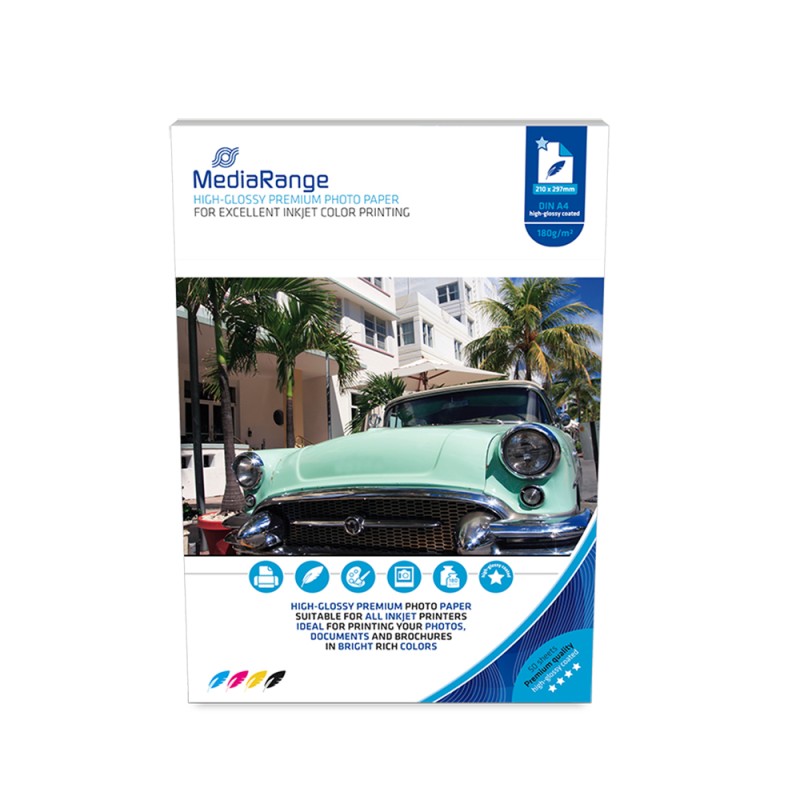 Φωτογραφικό Χαρτί MediaRange για Inkjet Εκτυπωτές Α4 High-Glossy 180g/m² 50 Φύλλα (MRINK117) Φωτογραφικό Χαρτί MediaRange για Inkjet Εκτυπωτές Α4 High-Glossy 180g/m² 50 Φύλλα (MRINK117)