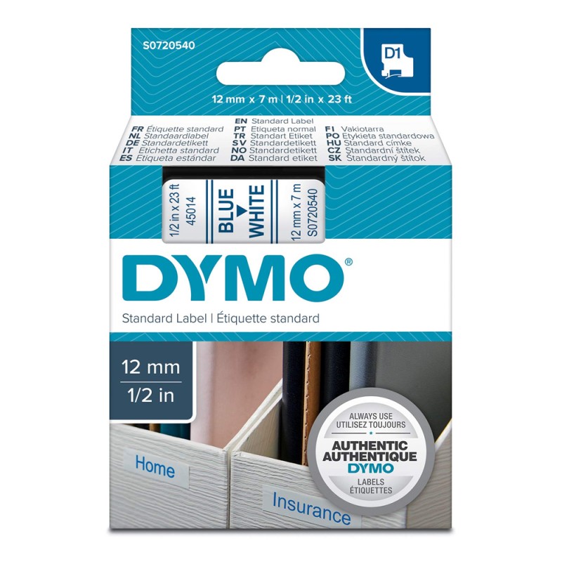 Ταινία Ετικετογράφου DYMO Standard 45014 12 mm x 7 m (Μπλέ Γράμματα σε Λευκό Φόντο) (S0720540) (DYMO45014) Ταινία Ετικετογράφου DYMO Standard 45014 12 mm x 7 m (Μπλέ Γράμματα σε Λευκό Φόντο) (S0720540) (DYMO45014)