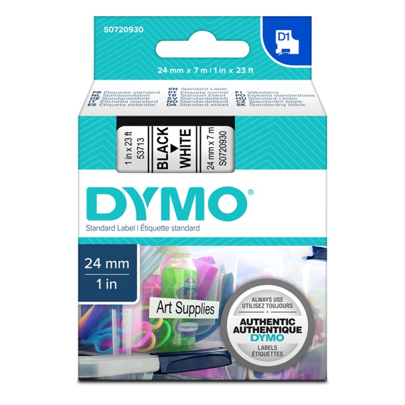 Ταινία Ετικετογράφου DYMO Standard 53710 24 mm x 7 m (Μαύρα Γράμματα σε Διάφανο Φόντο) (S0720920) (DYMO53710) Ταινία Ετικετογράφου DYMO Standard 53710 24 mm x 7 m (Μαύρα Γράμματα σε Διάφανο Φόντο) (S0720920) (DYMO53710)
