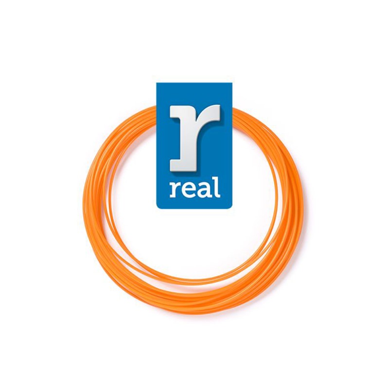 REAL PLA 3D PEN Filament Orange 10 m - 1.75 mm (REAL3DPFPLAORANGE10MM175) REAL PLA 3D PEN Filament Orange 10 m - 1.75 mm (REAL3DPFPLAORANGE10MM175)