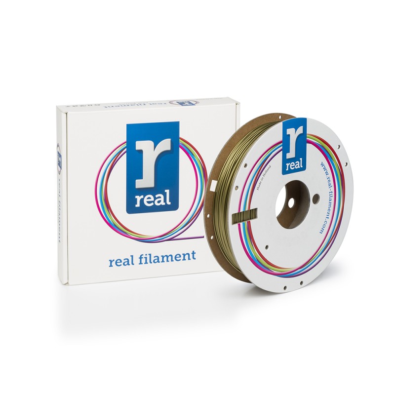 REAL PLA 3D Printer Filament - Gold - spool of 0.5Kg - 1.75mm (REALPLAGOLD500MM175) REAL PLA 3D Printer Filament - Gold - spool of 0.5Kg - 1.75mm (REALPLAGOLD500MM175)
