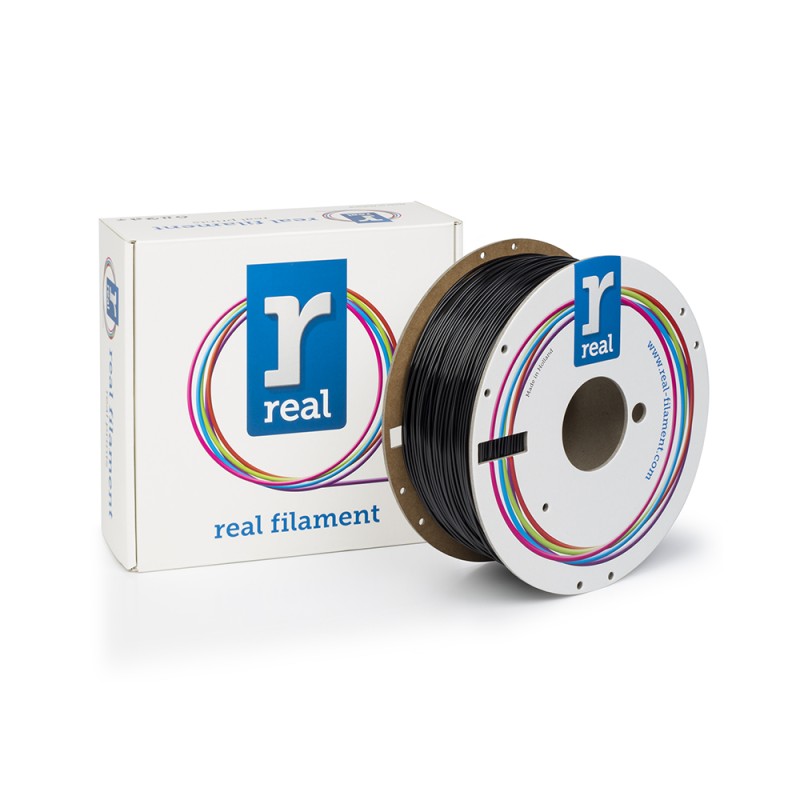 REAL PETG 3D Printer Filament - Black - spool of 1Kg - 1.75mm (REALPETGSBLACK1000MM175) REAL PETG 3D Printer Filament - Black - spool of 1Kg - 1.75mm (REALPETGSBLACK1000MM175)