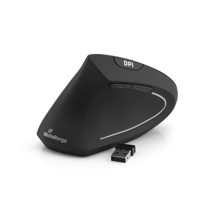 MediaRange Ergonomic 6-button wireless optical mouse for left-handers (Black, Wireless) (MROS233) MediaRange Ergonomic 6-button wireless optical mouse for left-handers (Black, Wireless) (MROS233)