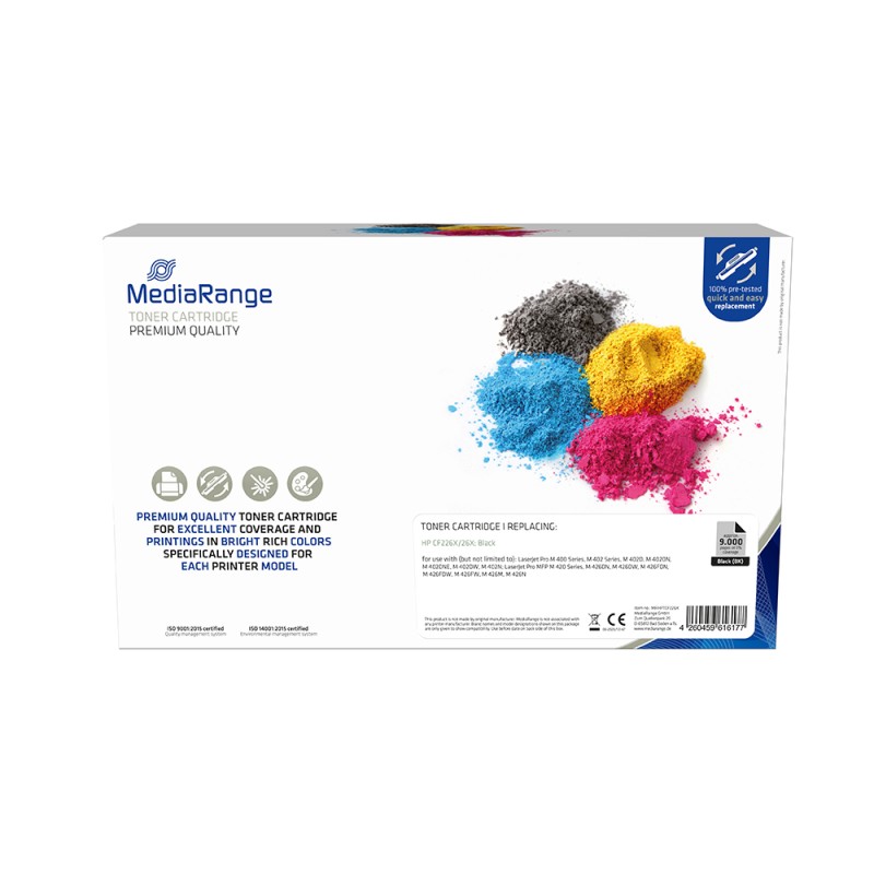 Toner MEDIARANGE Συμβατό για Εκτυπωτές HP (Black) (CF226X/26X) (MRHPTCF226X) Toner MEDIARANGE Συμβατό για Εκτυπωτές HP (Black) (CF226X/26X) (MRHPTCF226X)
