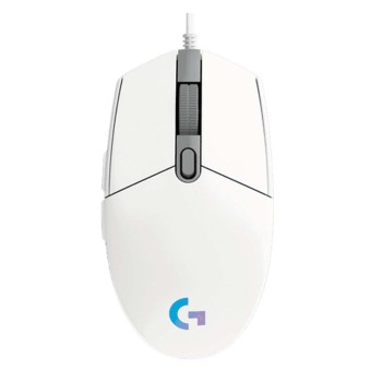 Logitech Gaming Mouse G102 LightSync RGB White (910-005824) (LOGG102WH)