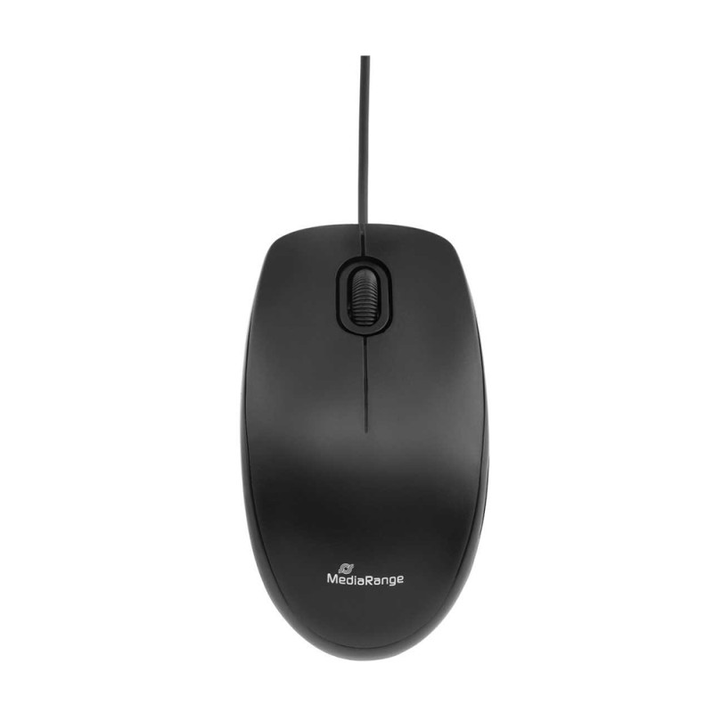 MediaRange Optical Mouse Corded 3-Button Silent-click (Black, Wired) (MROS212) MediaRange Optical Mouse Corded 3-Button Silent-click (Black, Wired) (MROS212)