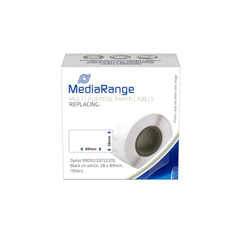 Ετικέτες Γενικής Χρήσης MediaRange (Dymo 99010/S0722370) 28x89mm. 130 pcs (Μαύρα Γράμματα σε Λευκό Φόντο) (MRDY99010) Ετικέτες Γενικής Χρήσης MediaRange (Dymo 99010/S0722370) 28x89mm. 130 pcs (Μαύρα Γράμματα σε Λευκό Φόντο) (MRDY99010)