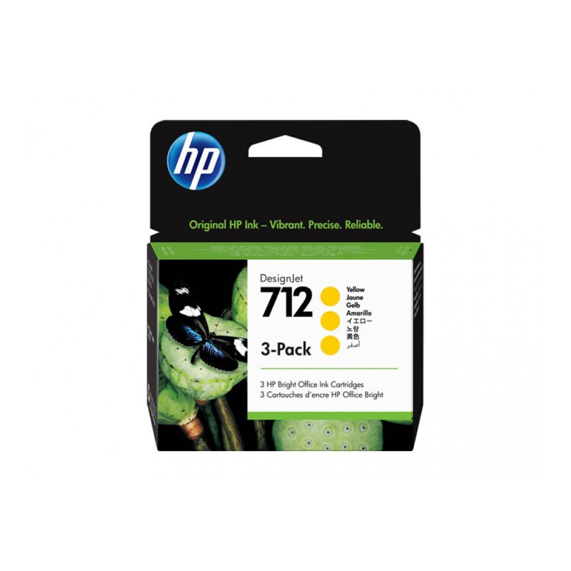 HP Μελάνι Inkjet No.712 Yellow 3-Pack (3ED79A) (HP3ED79A) HP Μελάνι Inkjet No.712 Yellow 3-Pack (3ED79A) (HP3ED79A)