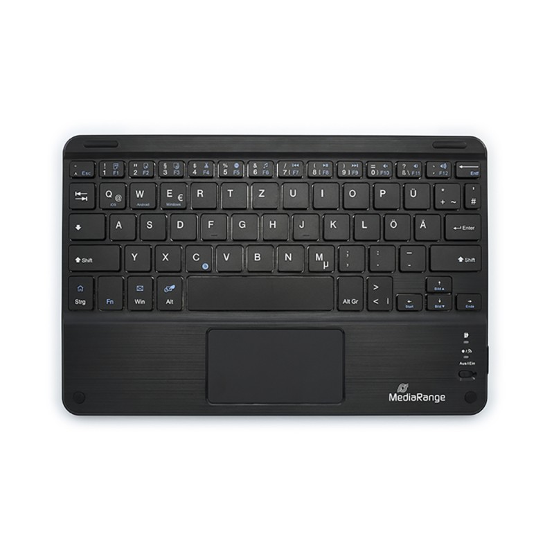 MediaRange Compact-sized Bluetooth Keyboard with 78 ultraflat keys and touchpad (Black) (MROS130-GR) MediaRange Compact-sized Bluetooth Keyboard with 78 ultraflat keys and touchpad (Black) (MROS130-GR)