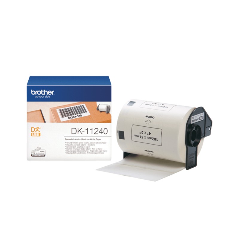 Brother DK-11240 Label Roll – Black on White, 102mm x 51mm (DK11240) (BRODK11240) Brother DK-11240 Label Roll – Black on White, 102mm x 51mm (DK11240) (BRODK11240)