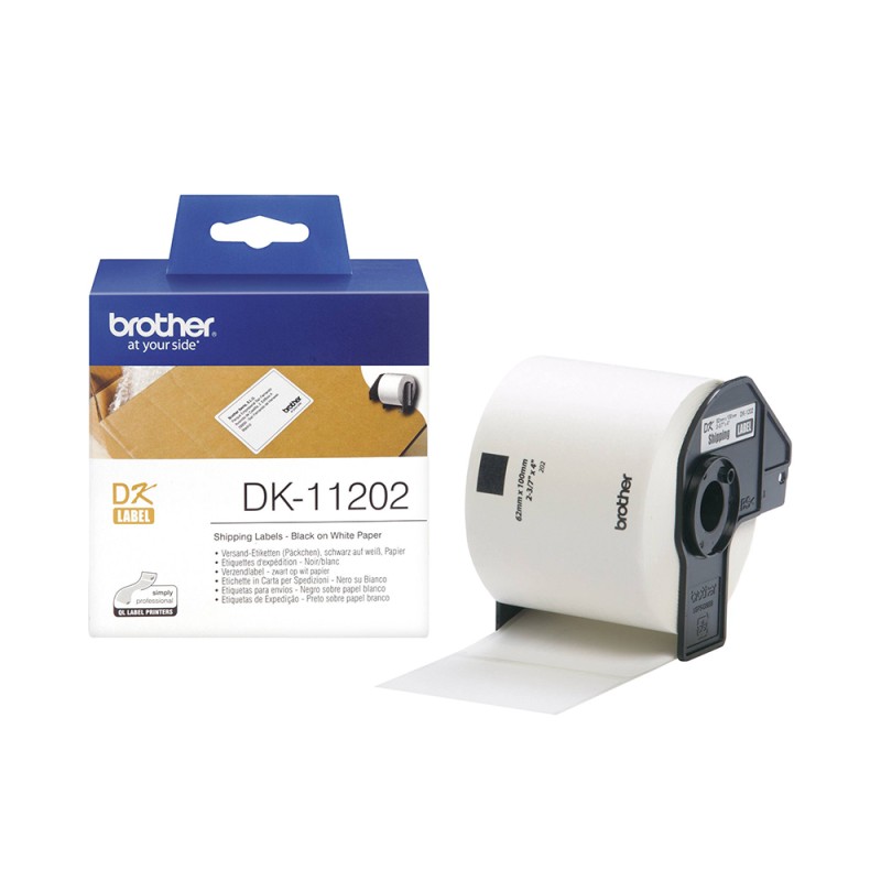Brother DK-11202 Label Roll – Black on White, 62mm x 100mm (DK11202) (BRODK11202) Brother DK-11202 Label Roll – Black on White, 62mm x 100mm (DK11202) (BRODK11202)
