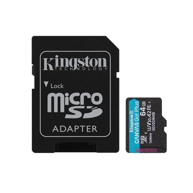 Kingston microSD Memory Card 64GB Canvas Go! Plus (SDCG3/64GB) (KINSDCG3/64GB) Kingston microSD Memory Card 64GB Canvas Go! Plus (SDCG3/64GB) (KINSDCG3/64GB)