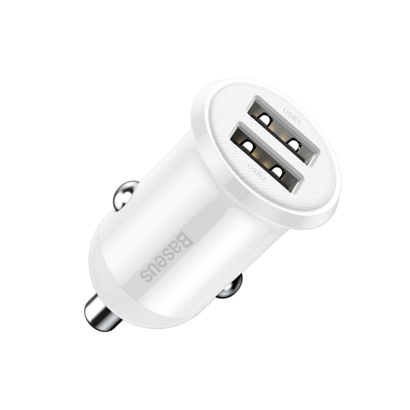 Baseus Car Charger Grain 3.1A White (CCALL-ML02) (BASCCALL-ML02) Baseus Car Charger Grain 3.1A White (CCALL-ML02) (BASCCALL-ML02)