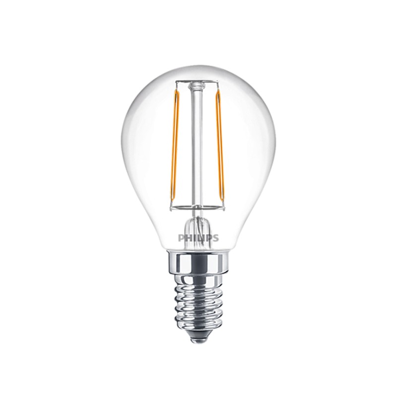 Philips E14 LED Warm White Filament Ball Bulb 2W (25W) (LPH02394) (PHILPH02394) Philips E14 LED Warm White Filament Ball Bulb 2W (25W) (LPH02394) (PHILPH02394)