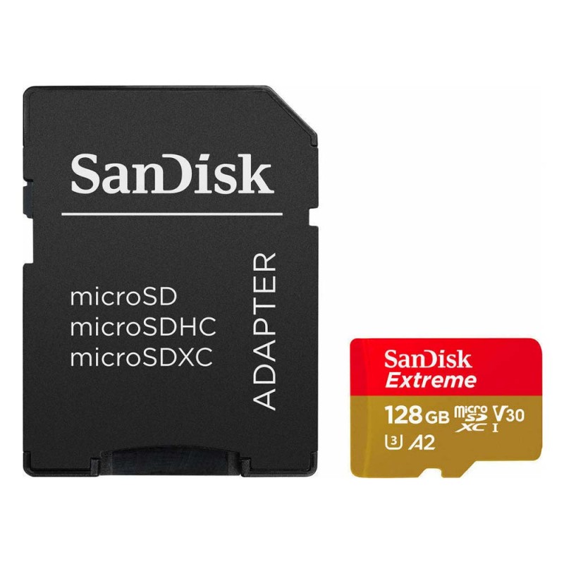 Sandisk Extreme microSDXC UHS-I 128GB Card with Adapter (SDSQXAA-128G-GN6MA) (SANSDSQXAA-128G-GN6MA) Sandisk Extreme microSDXC UHS-I 128GB Card with Adapter (SDSQXAA-128G-GN6MA) (SANSDSQXAA-128G-GN6MA)