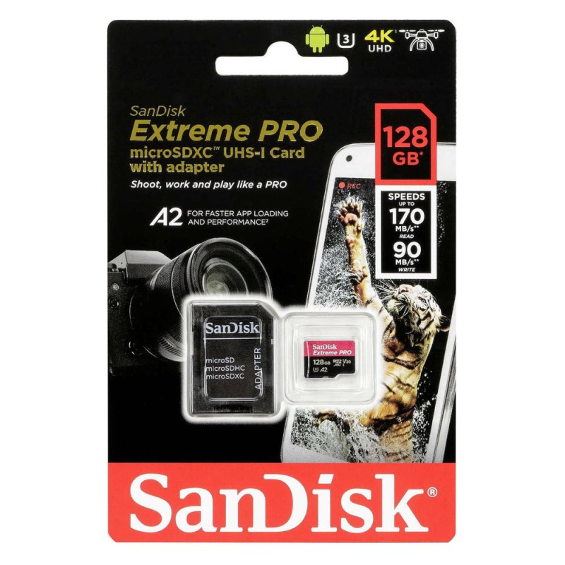 SanDisk Extreme PRO microSDXC 128GB SD Adapter (SDSQXCD-128G-GN6MA) (SANSDSQXCD-128G-GN6MA) SanDisk Extreme PRO microSDXC 128GB SD Adapter (SDSQXCD-128G-GN6MA) (SANSDSQXCD-128G-GN6MA)