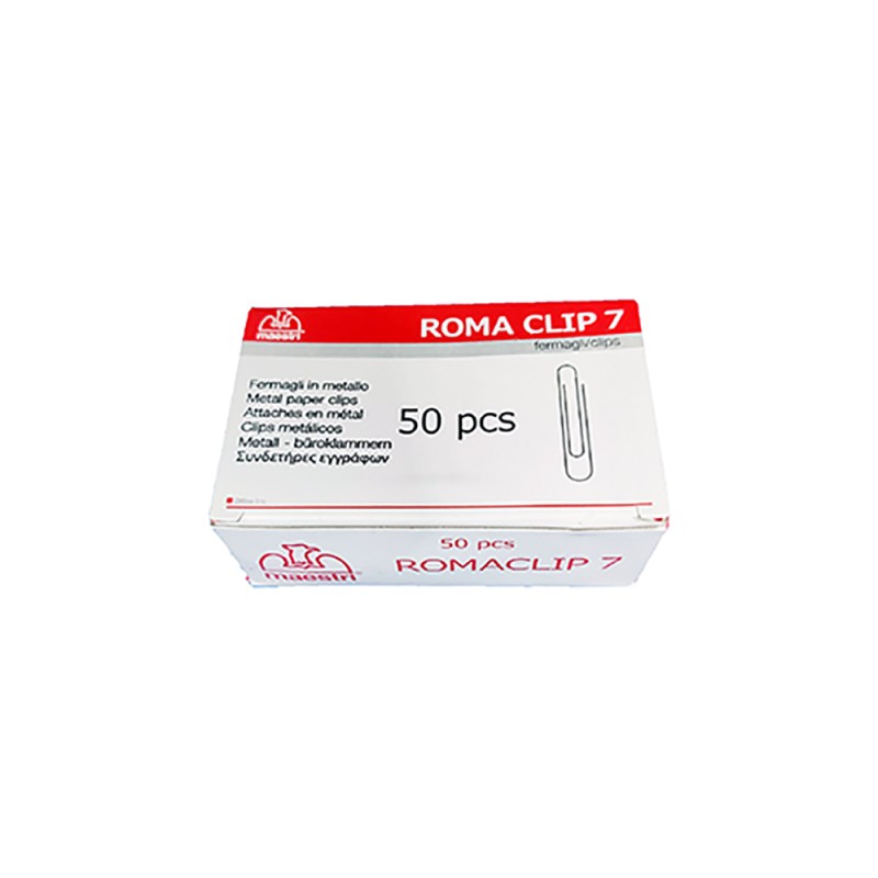 Roma Clip Συνδετήρες Μεταλλικοί MAESTRI No 7 (Ασημί) (50τμχ) (1092107) (ROM1092107) Roma Clip Συνδετήρες Μεταλλικοί MAESTRI No 7 (Ασημί) (50τμχ) (1092107) (ROM1092107)