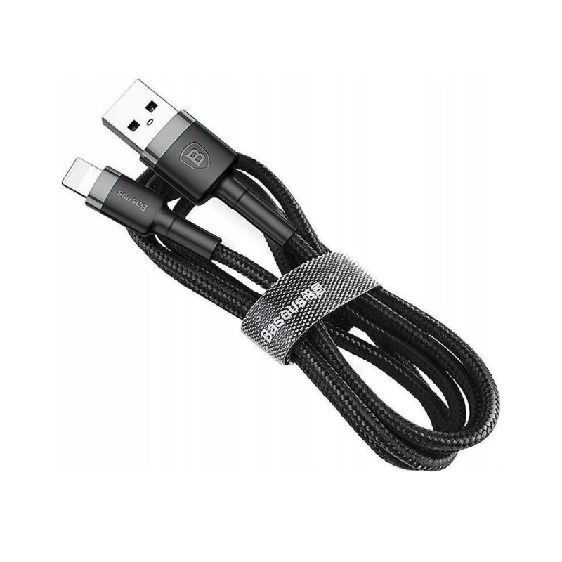 Baseus Lightning Cafule Cable 2.4A 1m Gray + Black (CALKLF-BG1) (BASCALKLF-BG1) Baseus Lightning Cafule Cable 2.4A 1m Gray + Black (CALKLF-BG1) (BASCALKLF-BG1)