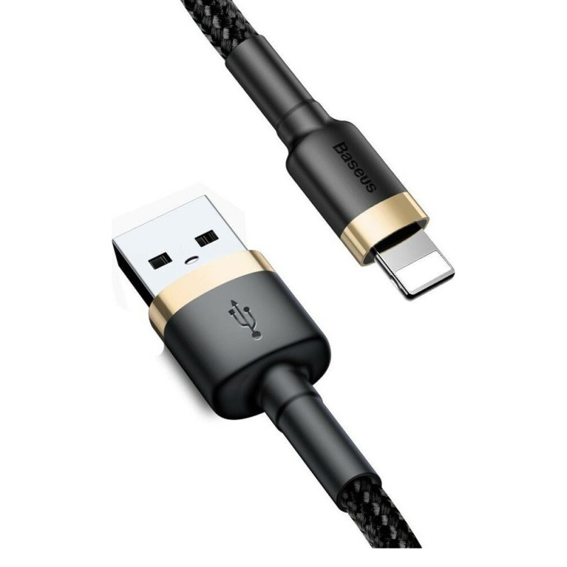 Baseus Lightning Cafule Cable 2A, 3m Gold/Black (CALKLF-RV1) (BASCALKLF-RV1) Baseus Lightning Cafule Cable 2A, 3m Gold/Black (CALKLF-RV1) (BASCALKLF-RV1)