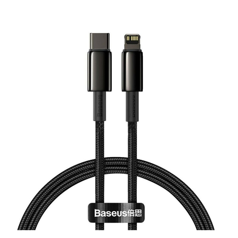 Baseus Type-C - Lightning Tungsten Gold Fast charging cable PD 20W 2m Black (CATLWJ-A01) (BASCATLWJ-A01) Baseus Type-C - Lightning Tungsten Gold Fast charging cable PD 20W 2m Black (CATLWJ-A01) (BASCATLWJ-A01)