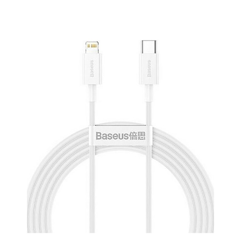 Baseus Type-C - Lightning Superior Series fast charging data cable PD 20W 2m White (CATLYS-C02) (BASCATLYS-C02) Baseus Type-C - Lightning Superior Series fast charging data cable PD 20W 2m White (CATLYS-C02) (BASCATLYS-C02)