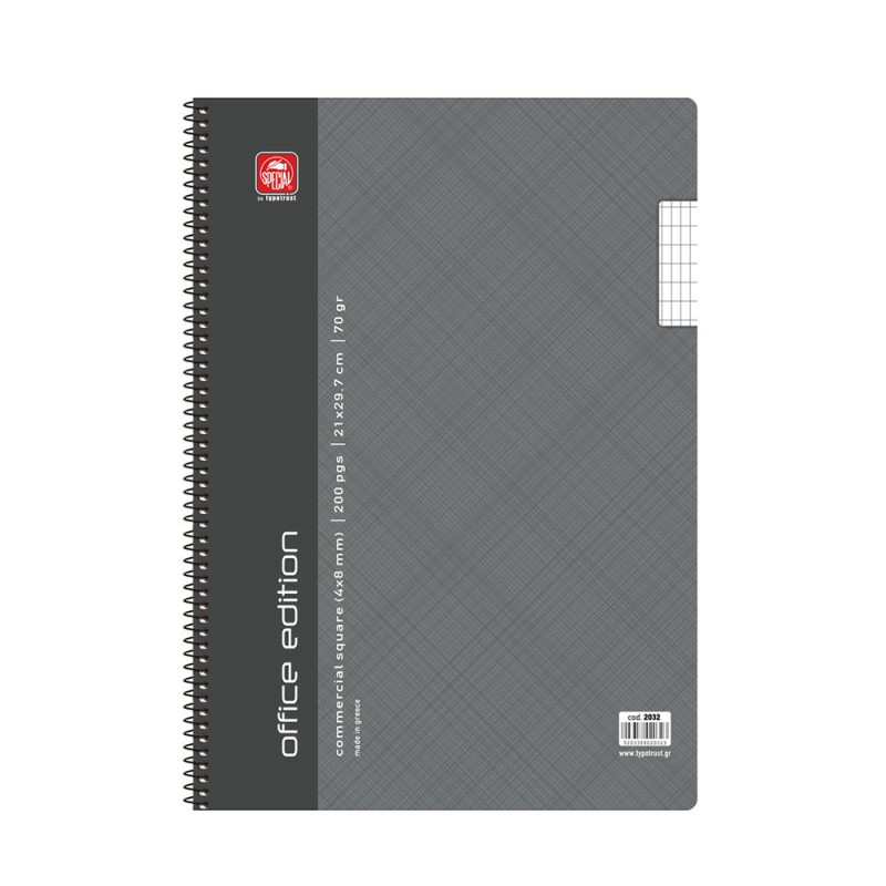 Typotrust Office Edition Τετράδιο Σπιράλ Α4 Kατριγέ (2032) (TYP2032) Typotrust Office Edition Τετράδιο Σπιράλ Α4 Kατριγέ (2032) (TYP2032)