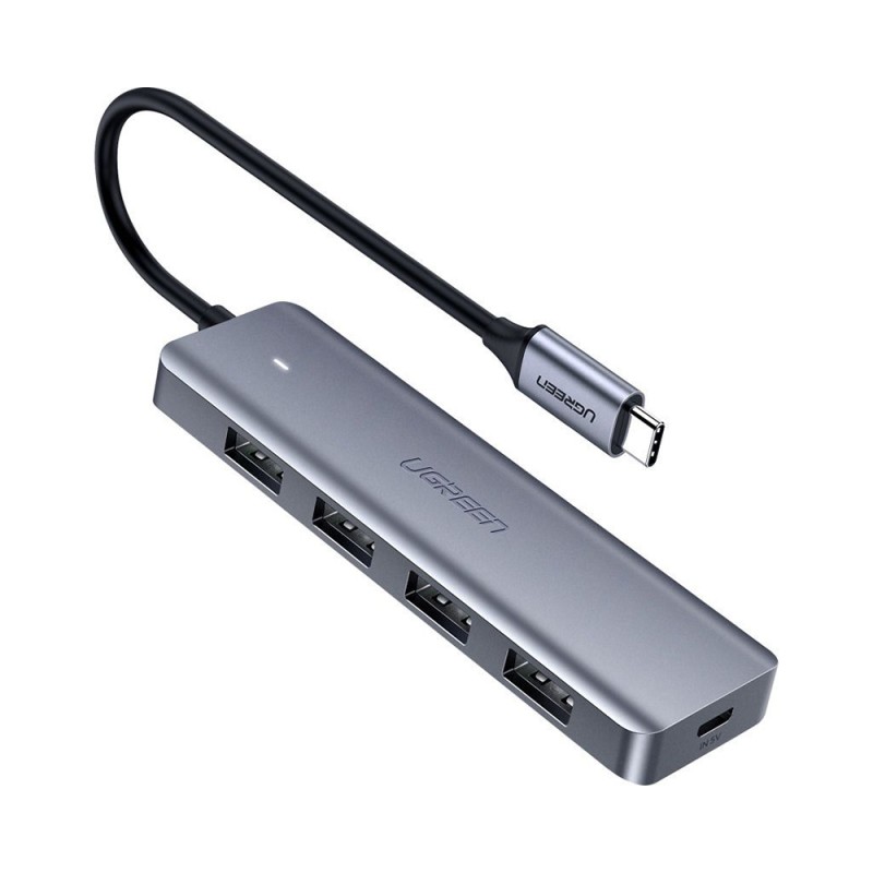 Ugreen CM219 USB 3.0 Hub 5 Θυρών με σύνδεση USB-C Γκρι (70336) (UGR70336)
